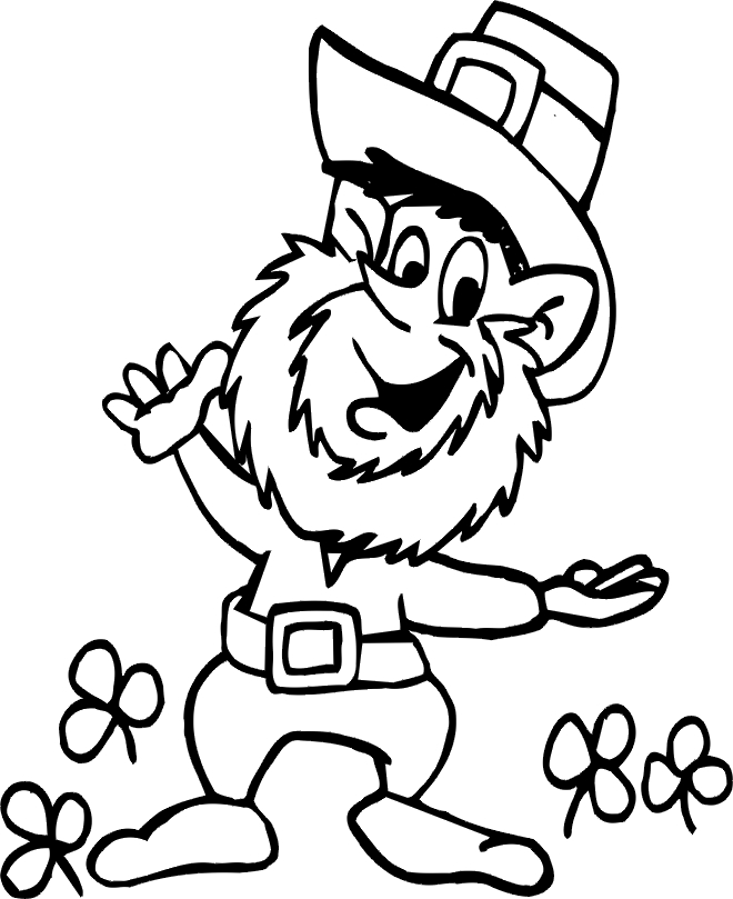 Leprechaun Coloring Pages Printable Free