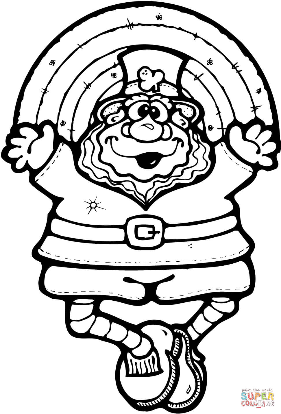 972x1432 Leprechaun Doll With A Rainbow Coloring Page Free Printable