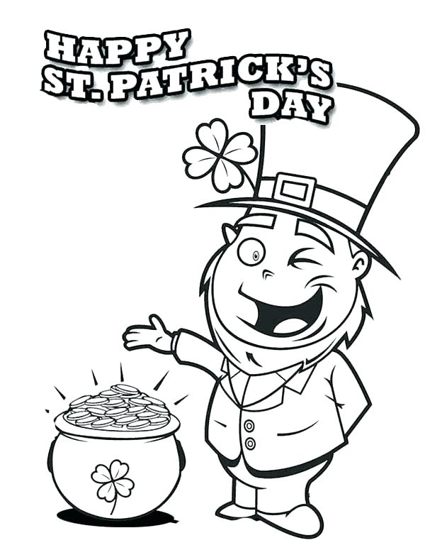600x775 Leprechaun Color Pages Free Leprechaun Colori Page St Day Pages