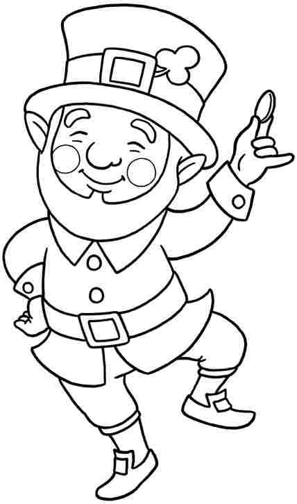 428x726 Cute Leprechaun Coloring Page Ireland Saints