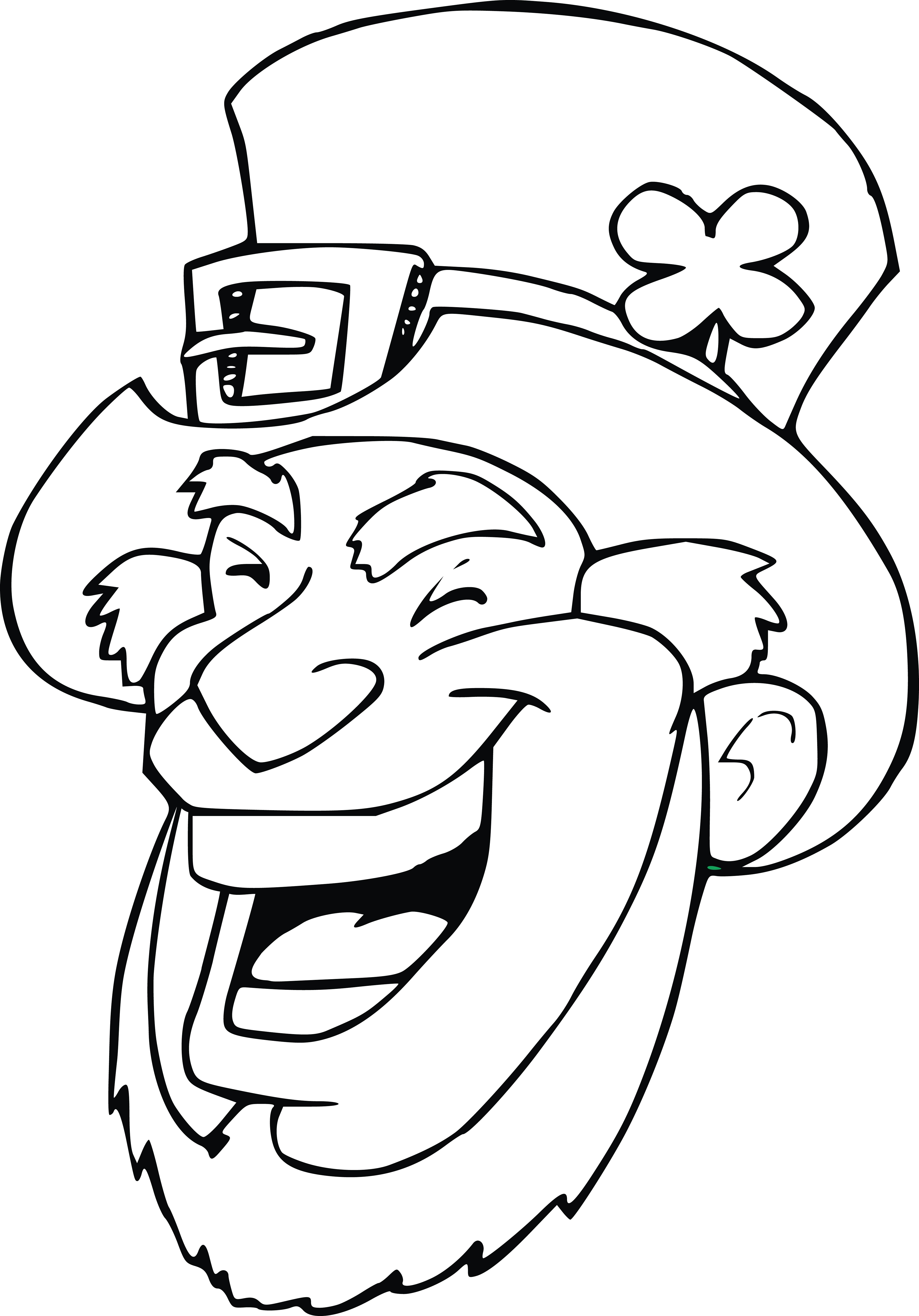 4000x5724 Immediately Leprechaun Template Printable Innovative Coloring