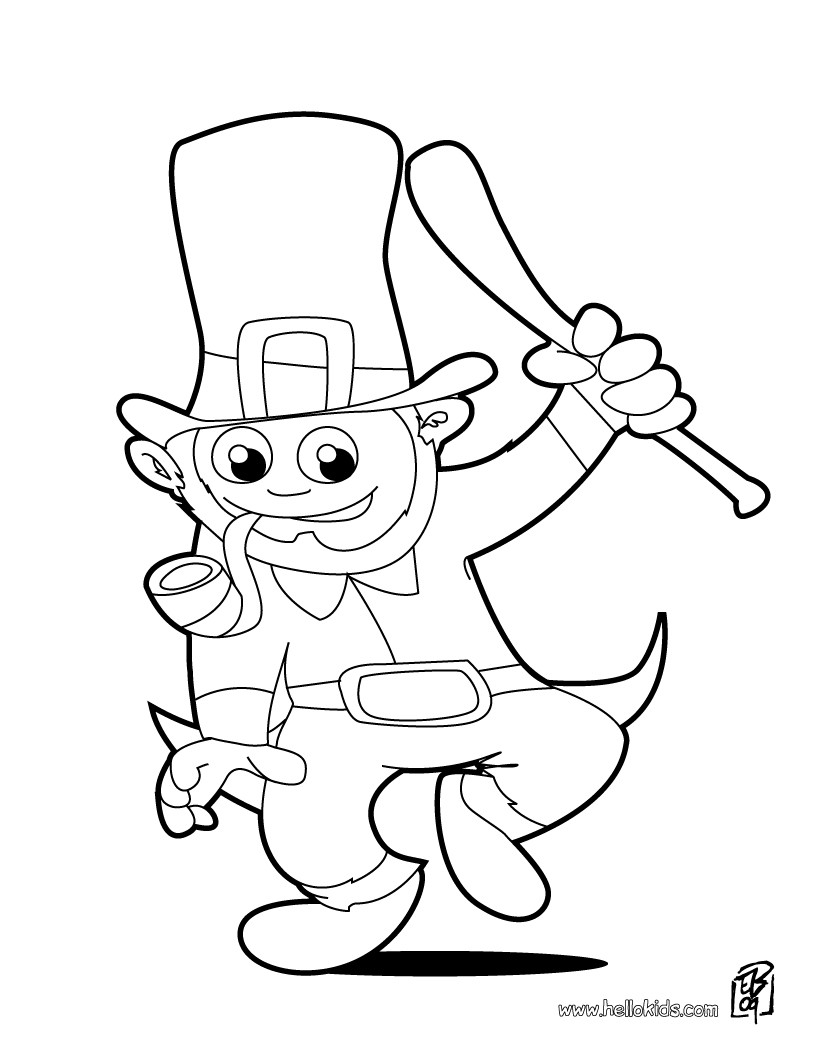 820x1060 Pot Of Gold, Harp And Hat Coloring Pages