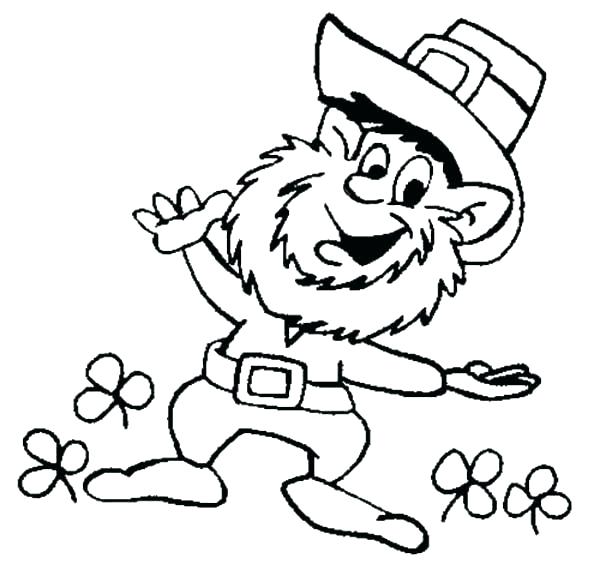 600x564 Leprechaun Coloring Pages Free