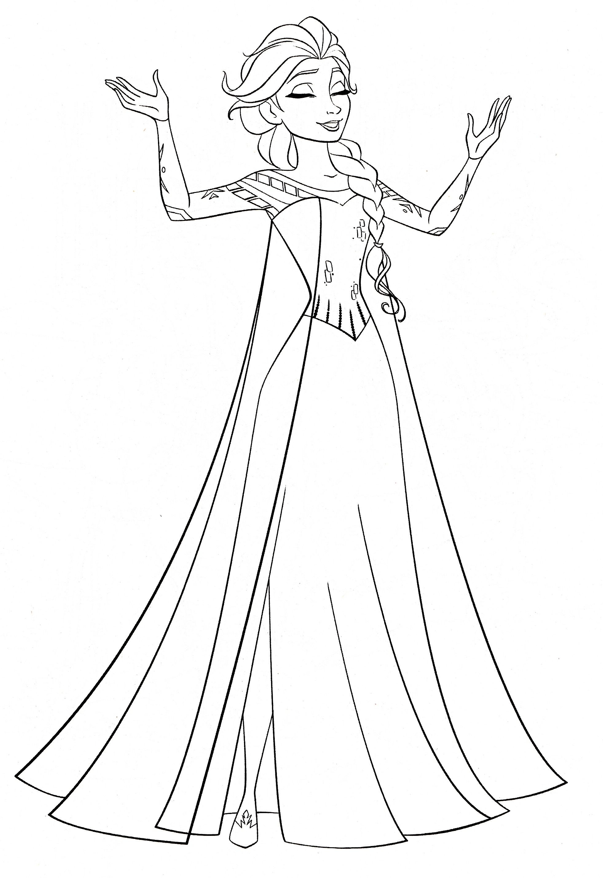 1962x2854 Frozen Coloring Pages Elsa Let It Go Inside Princess