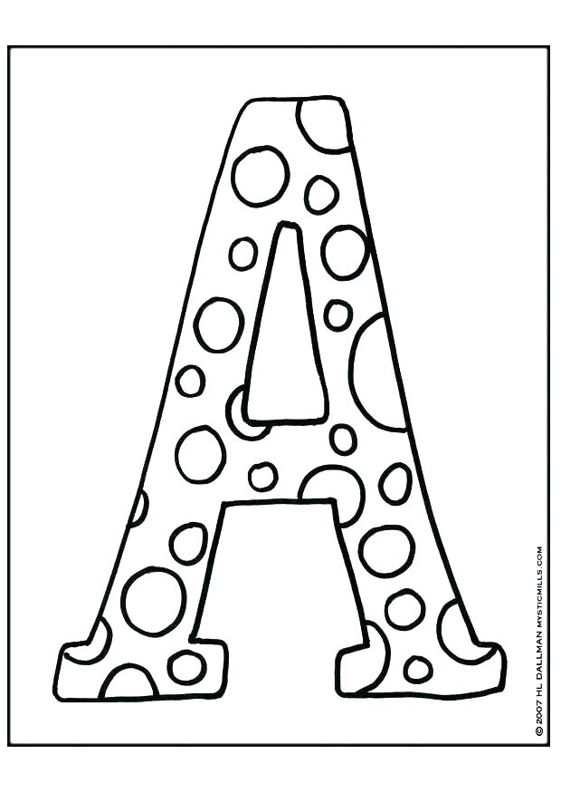 Letter Aa Coloring Pages