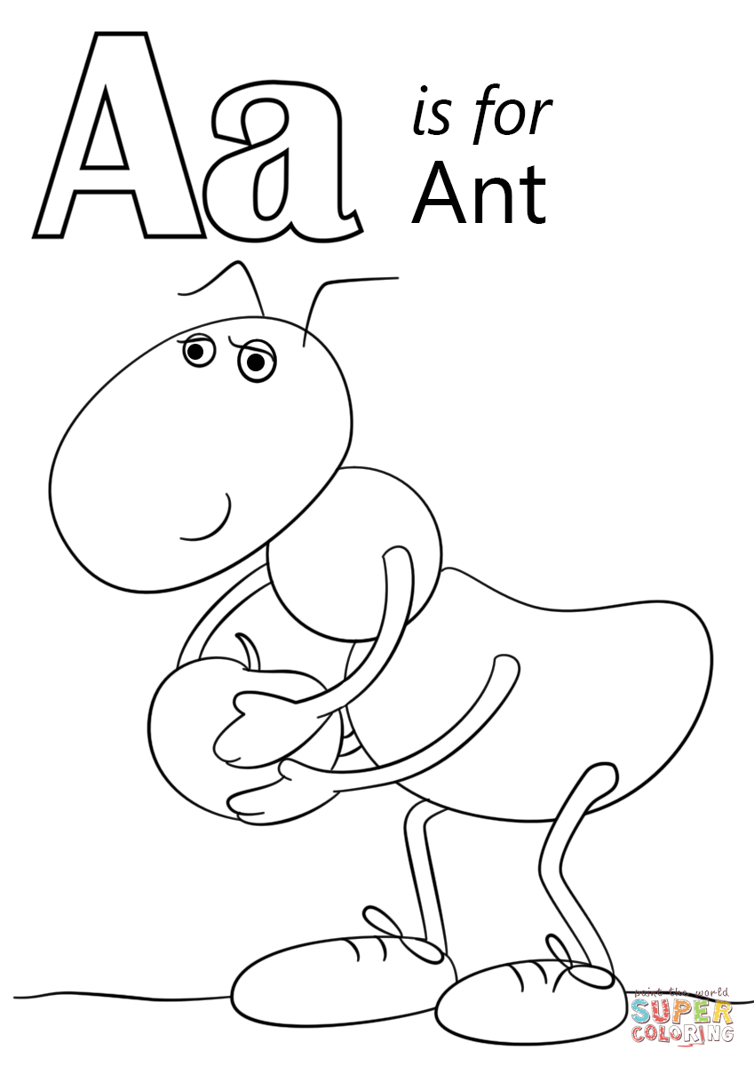 849x1200 Letter A Coloring Page To Inspire In Image Cool Pages