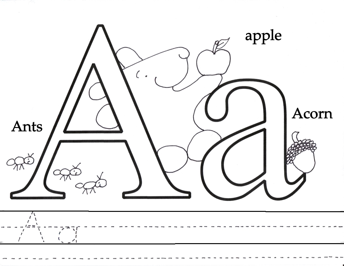1096x850 Letter Aa Coloring Pages