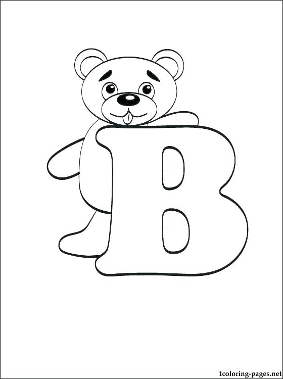 560x750 Letter B Coloring Page Toddler Alphabet Coloring Pages Letter