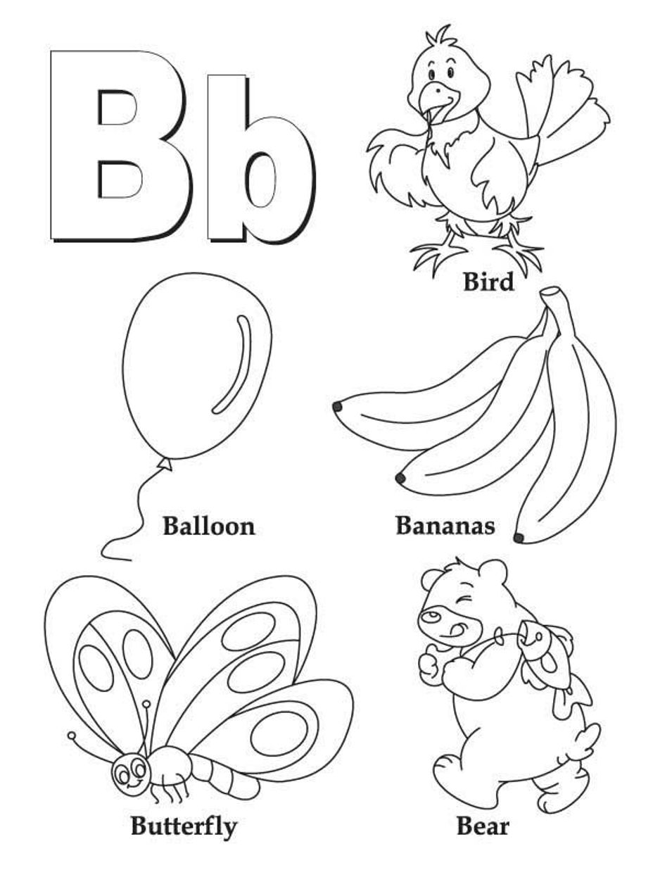 955x1236 Letter B Coloring Pages For Toddlers Printable Coloring For Kids