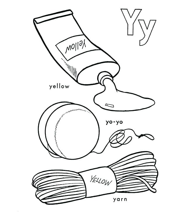 600x734 Letter Y Coloring Pages Letter Y Coloring Page Bulk Color C Pages