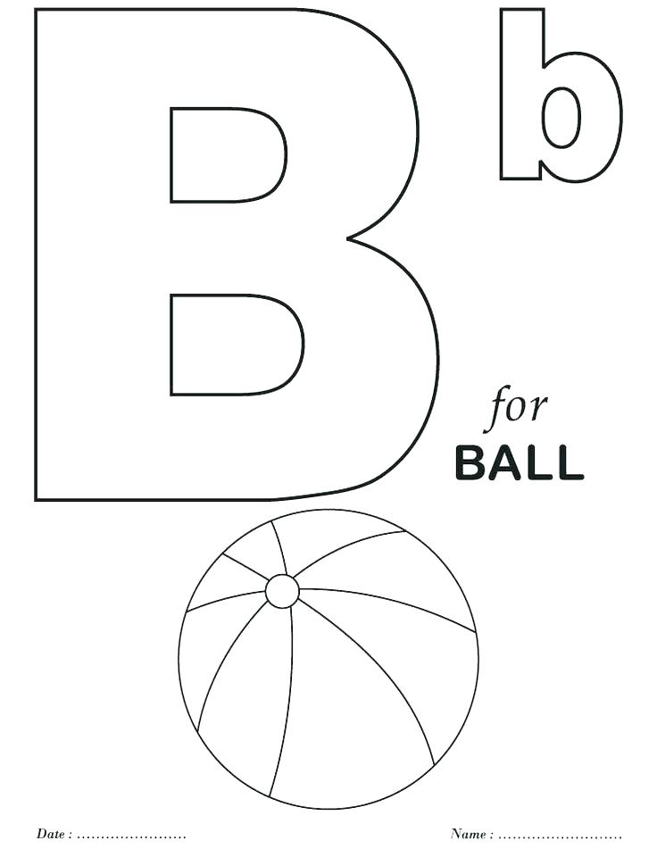 Letter B Coloring Pages Printable