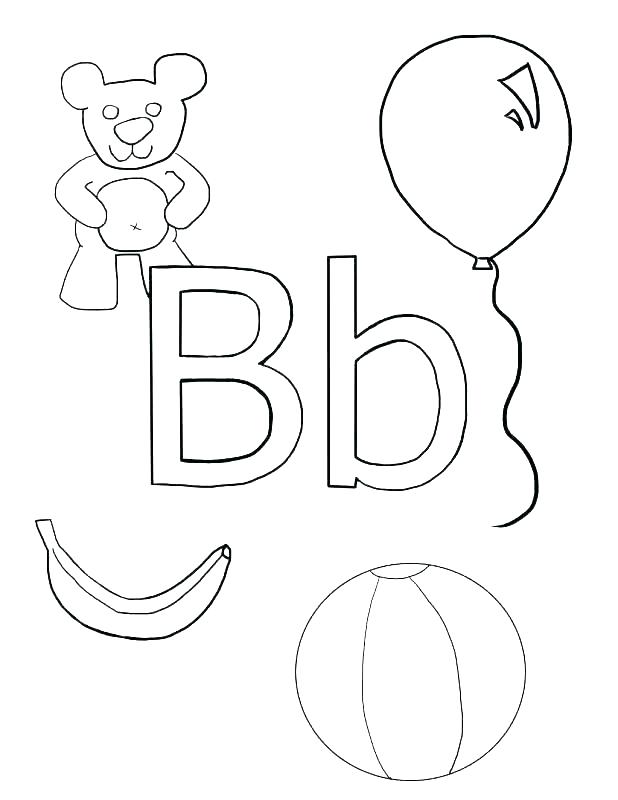 618x800 Letter B Coloring Page