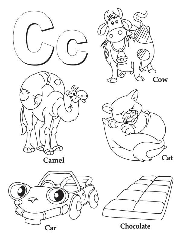 612x792 C Coloring Page