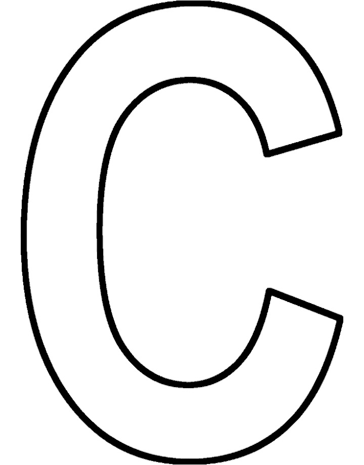 720x919 C Coloring Sheet 43 Letter C Color Page Capital C Colouring Pages