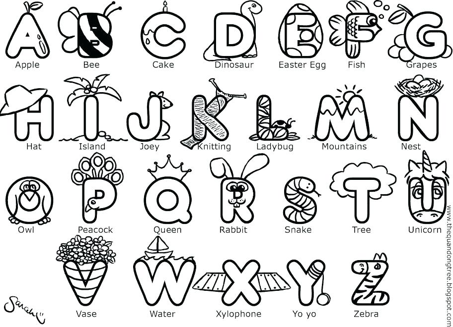 912x660 Abc Coloring Pages Coloring Pages The Tree Colouring Pages Letter