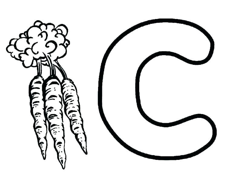 750x600 Alphabet Letter C Cat Coloring Page Letter Coloring Pages
