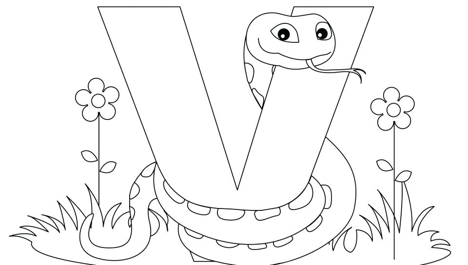 960x544 Letter V Coloring Pages Alphabet Letter V Coloring Page Free Pages