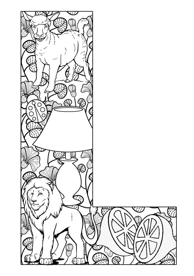 Letter Coloring Pages For Adults