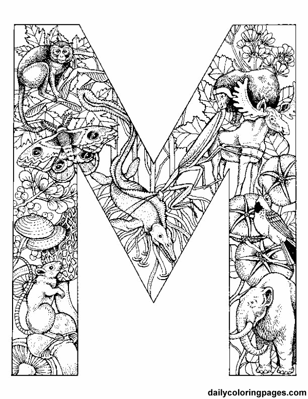 612x792 Letter M Coloring Pages