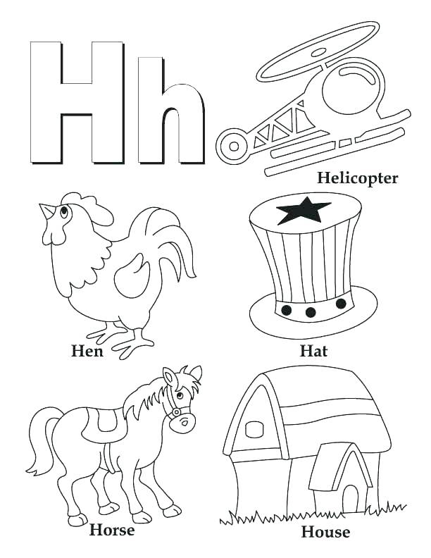Letter D Coloring Pages