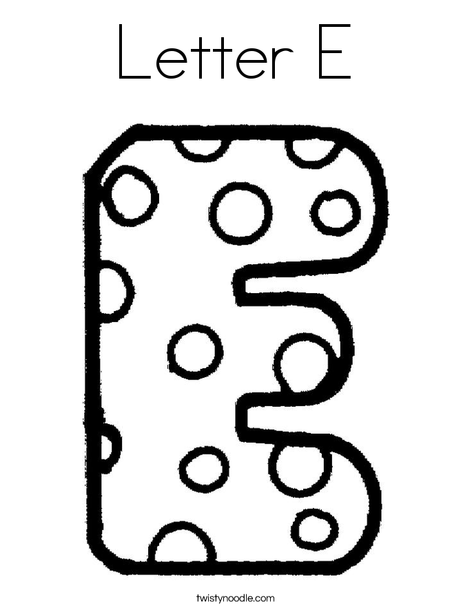 685x886 Letter E Coloring Page