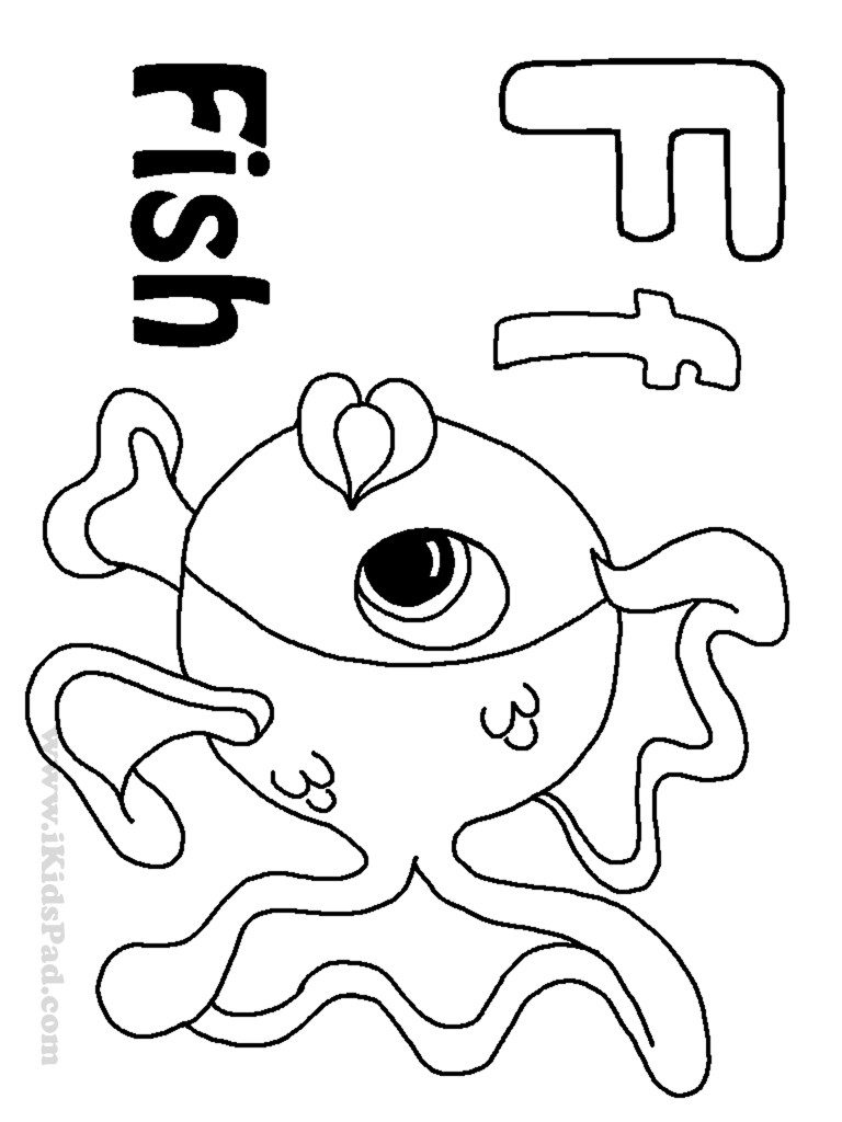 768x1024 Letter F Coloring Sheet