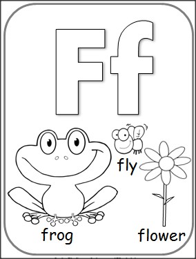 284x375 Free Letter F Alphabet Coloring Page.