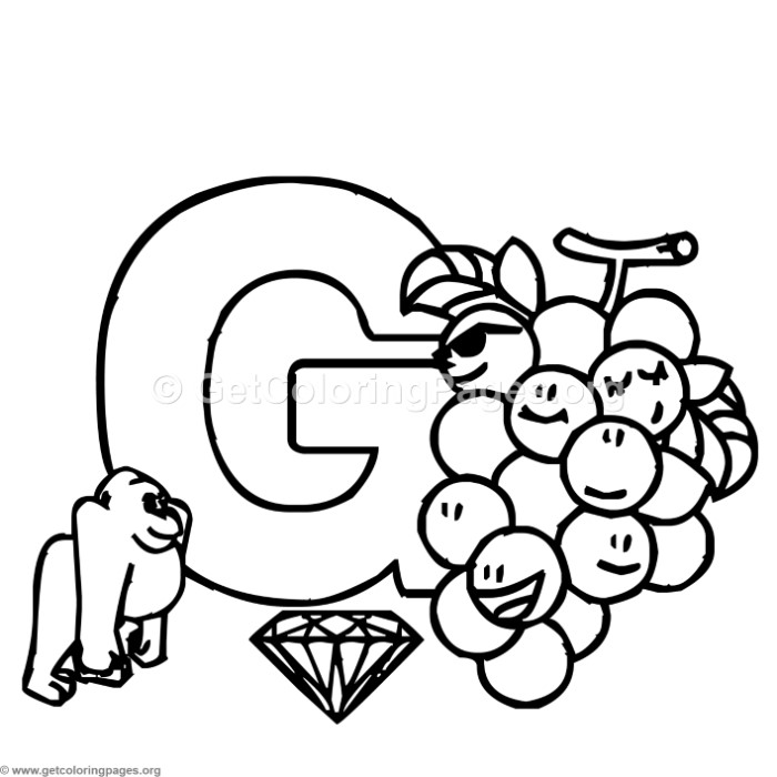 Letter G Coloring Pages