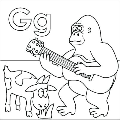 400x400 Comely Letter G Coloring Pages Preschool To Good Coloring Pages