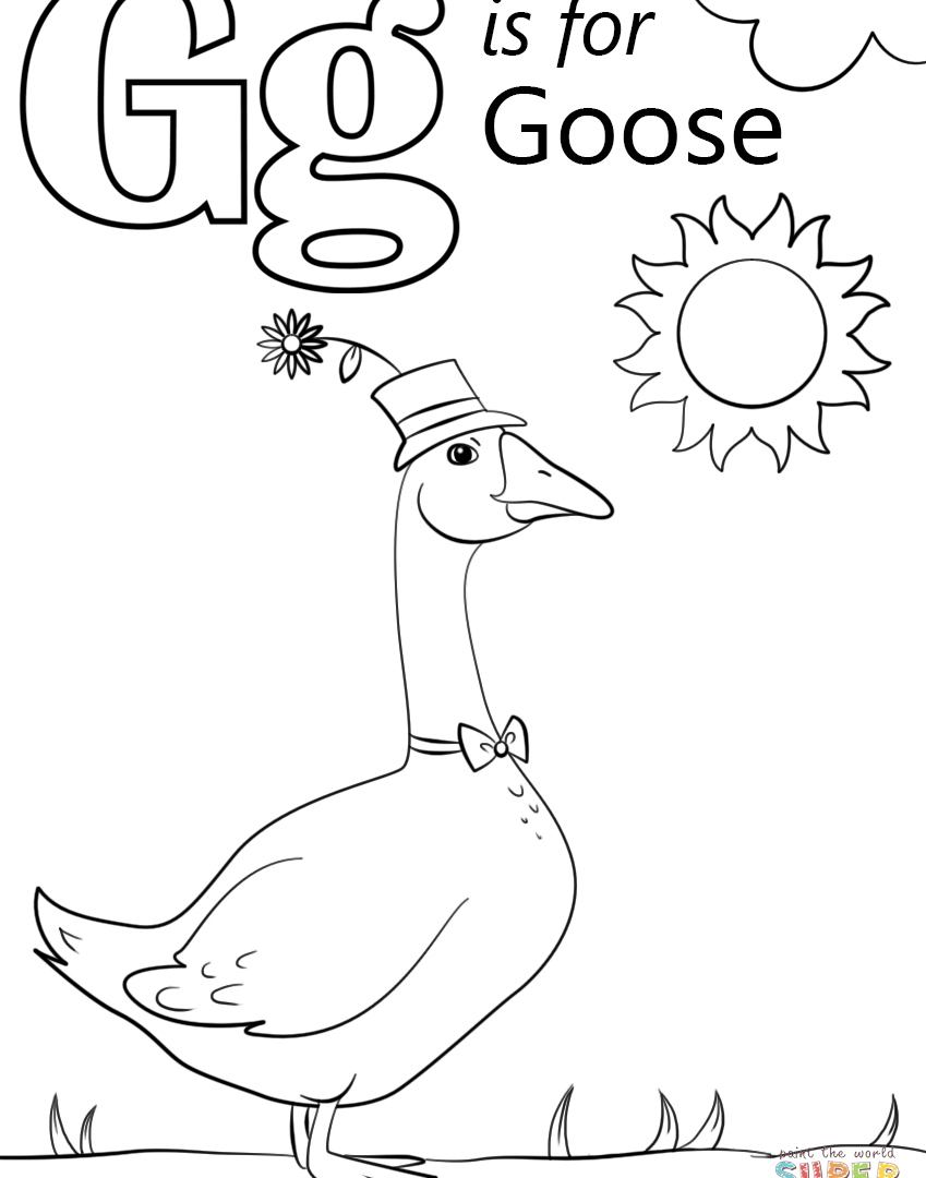 849x1080 Kids Under Letter G Worksheets And Coloring Page Free Printable