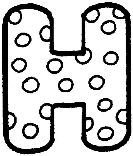 450x525 H Coloring Pages