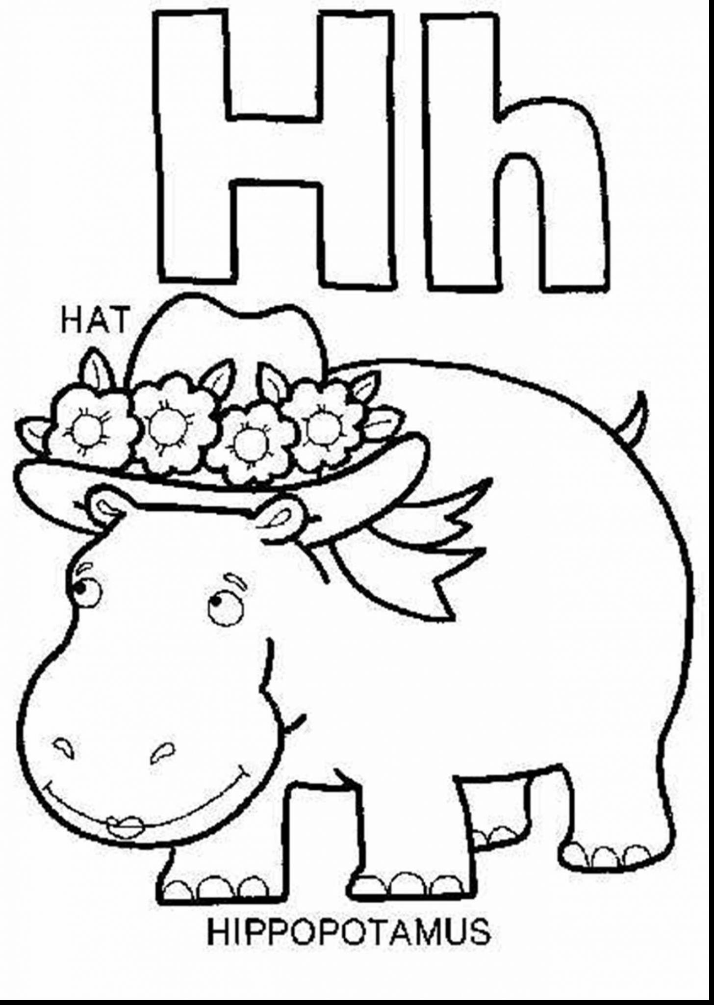 1456x2048 Letter H Coloring Pages Preschool