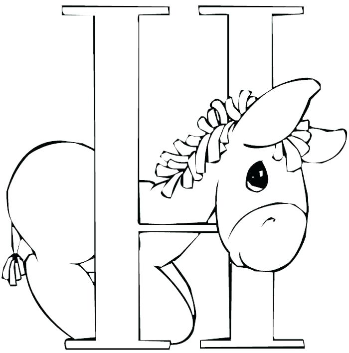 700x708 H Coloring Pages