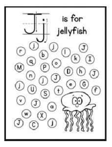 229x300 Letter J Worksheet For Kindergarten Preschool And 1'St Grade