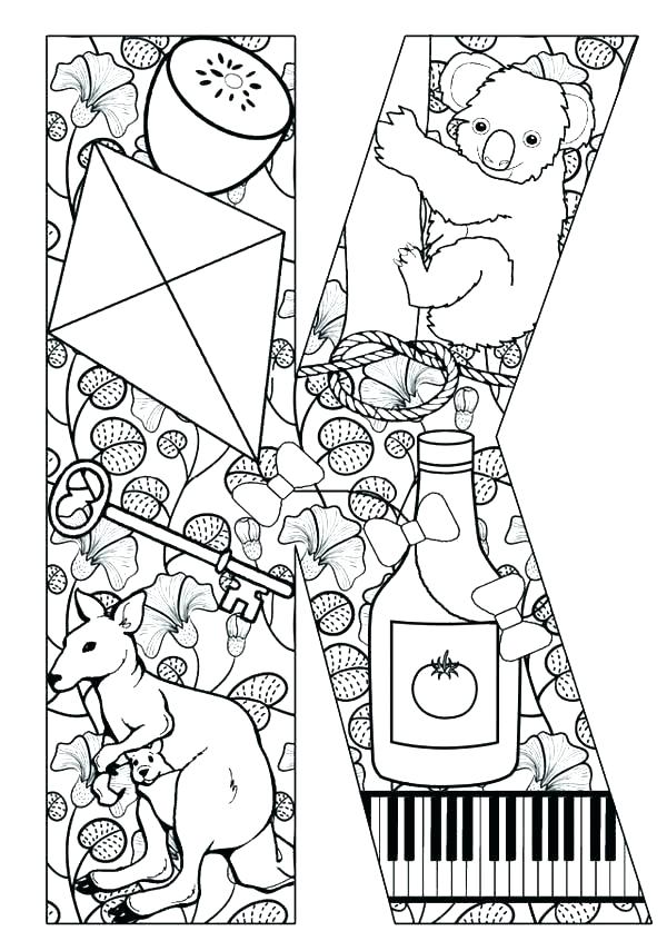 600x855 K Coloring Pages Letter K Alphabet Coloring Pages 3 Free Printable