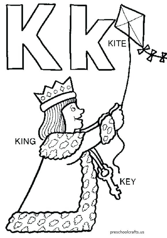 580x825 Letter K Coloring Pages For Kids Online Flowers Murs