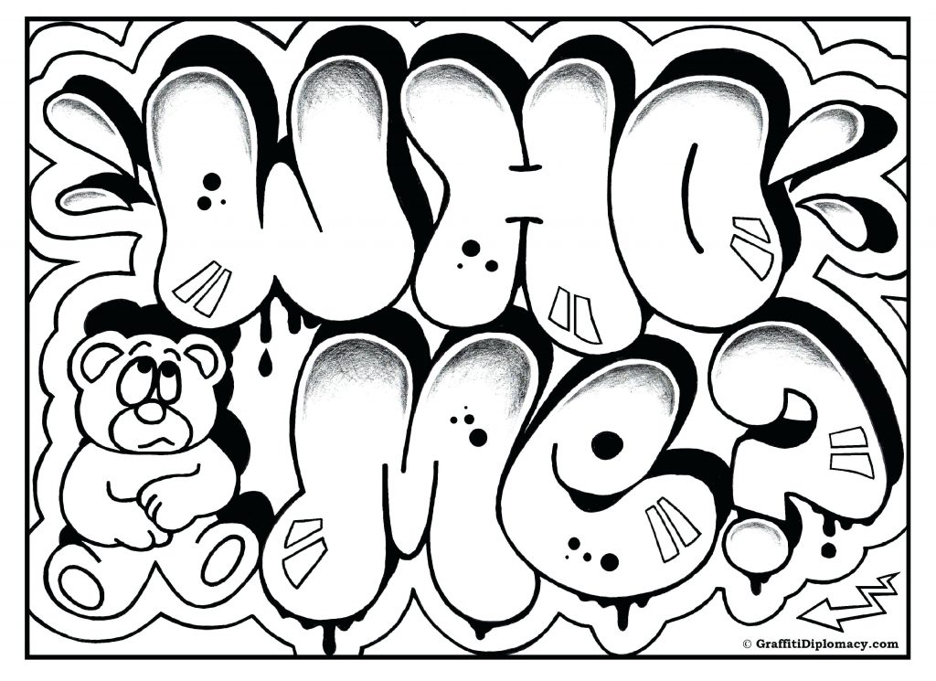 1024x745 Coloring Page ~ Letter M Coloring Page Free Graffiti G Diplomacy T
