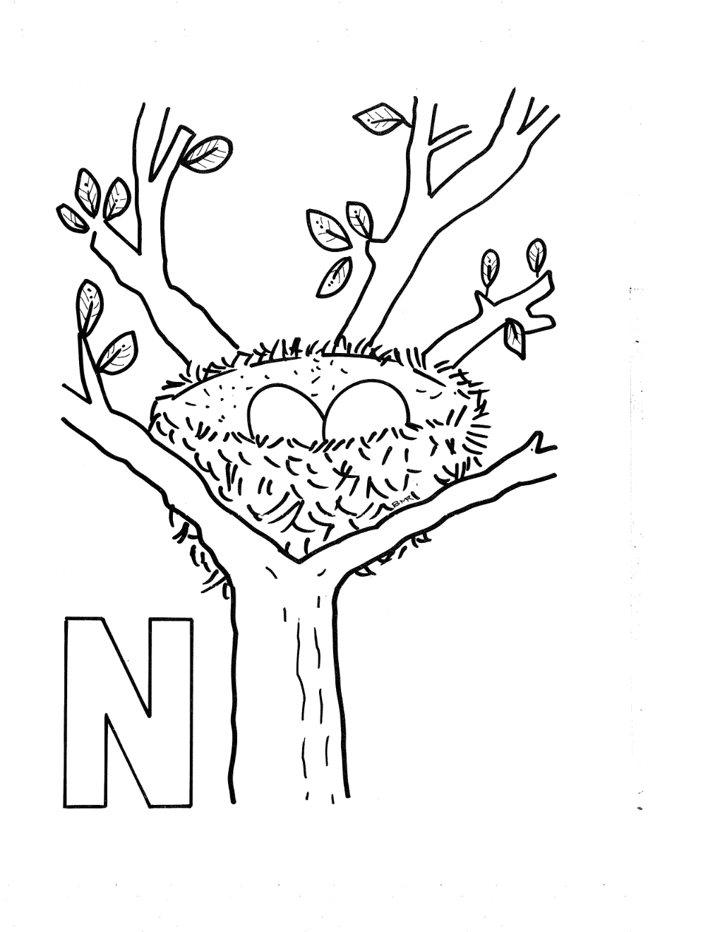 1020x1320 Genuine Letter N Coloring Sheet 5 Best Images