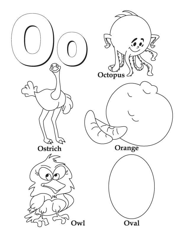 612x792 My A To Z Coloring Book Letter O Coloring Page Drawings