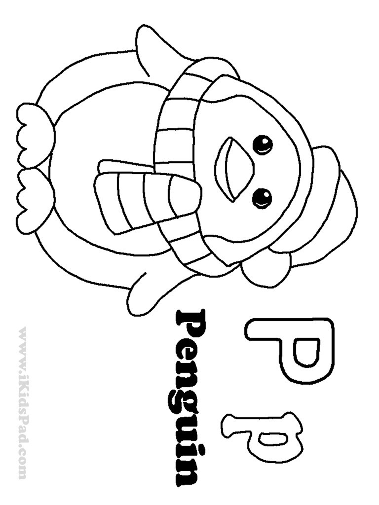 768x1024 Gorgeous Letter P Coloring Pages Preschool For Sweet Letter P
