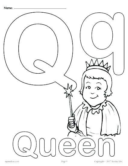 425x550 Free Letter Q Coloring Sheets