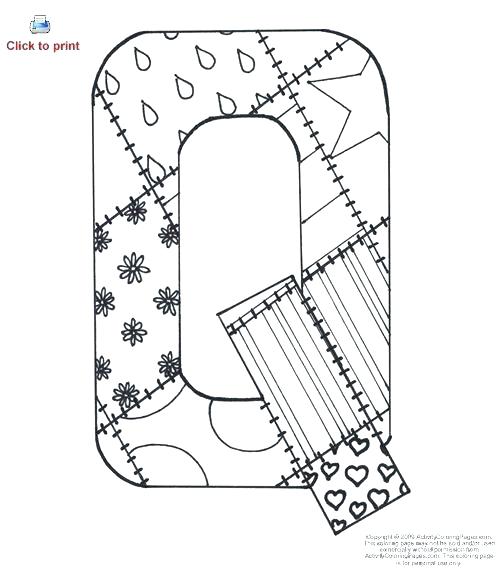 500x570 Letter Q Coloring Pages Letter Q Coloring Pages Alphabet Letter
