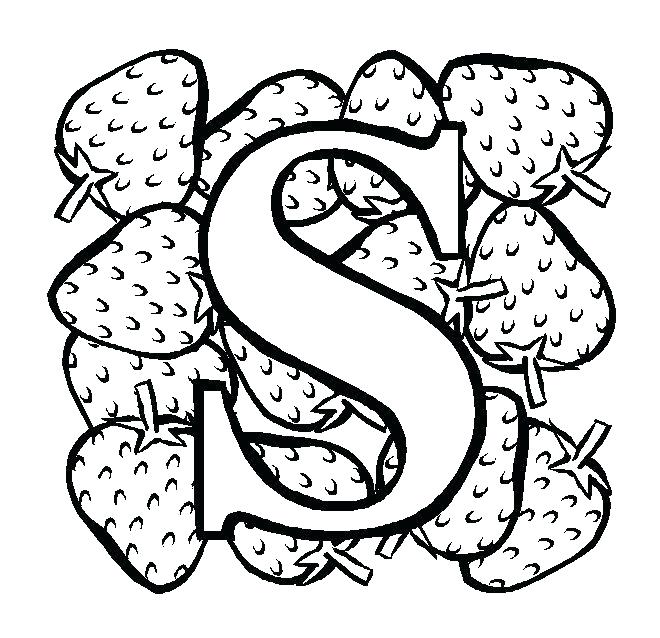 660x638 S Coloring Page