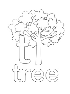 Letter T Coloring Page