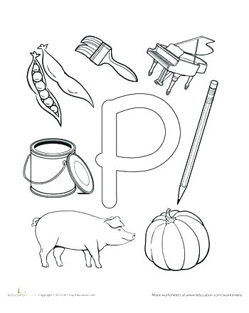350x440 Letter T Coloring Pages Letter P Coloring Sheets Letters