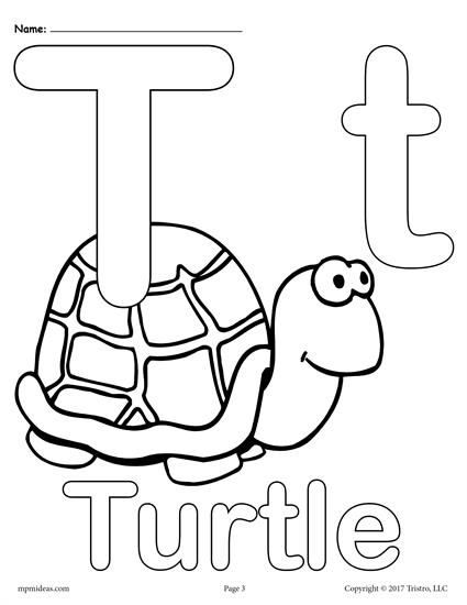 425x550 Letter T Alphabet Coloring Pages