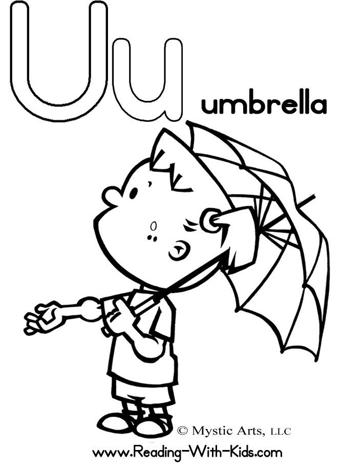 670x922 Letter U Coloring Sheet U Is For Umbrella Amp Underwear