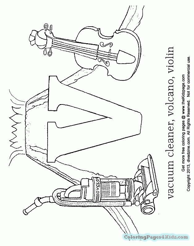 Letter V Coloring Pages