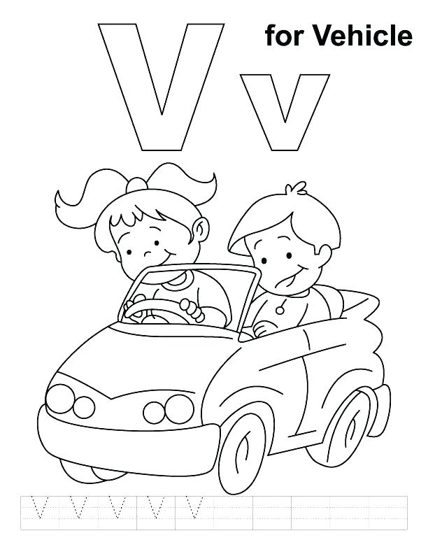612x792 Letter V Coloring Page Letter V Coloring Page Coloring Trend
