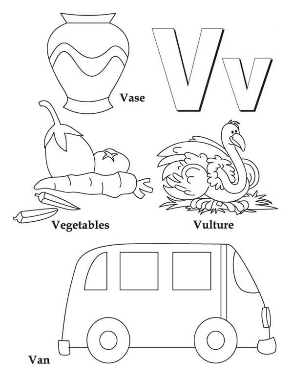 600x776 Letter V Coloring Page Learning Letter V Coloring Page For Kids